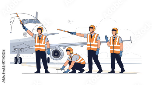 Navigating the Skies: Air traffic controllers guide aircraft safely on the ground, ensuring smooth travel.