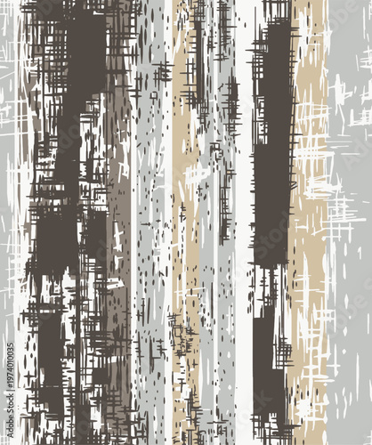 An abstract visual composition featuring vertical bands of dark grey and light grey texture.