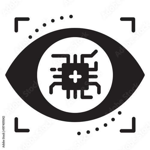 Iris Authentication Solid Icon