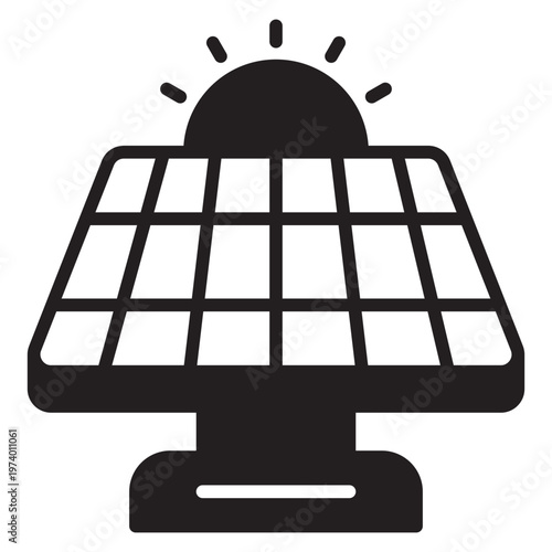 Solar Panel Solid Icon