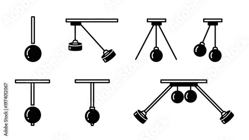 Physics Pendulum Experiments Set: Newton's Cradle, Simple & Complex Systems