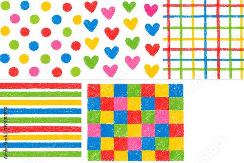 seamless pattern with colorful hearts