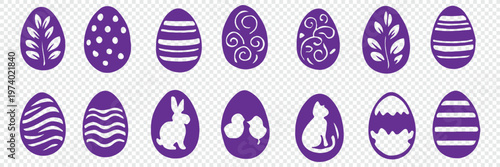 Colorful divider cute eggs easter day decoration border illustration vector