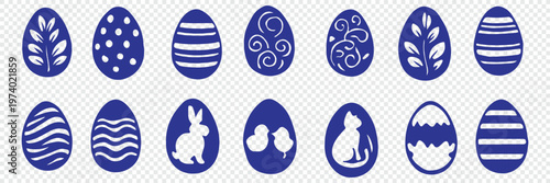 Colorful divider cute eggs easter day decoration border illustration vector