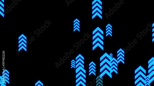 Growth up arrow animation on black background. Business arrow up growth motion graphics. arrows going up 4k video footage.