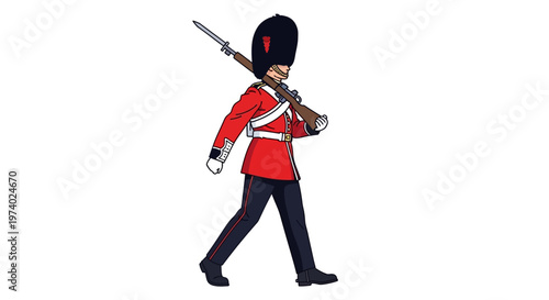 British Soldier Walking Profile.