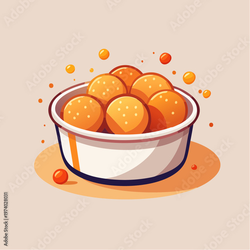 Vibrant bowl of golden, sweet treats, perfect for any celebration or delightful snack time