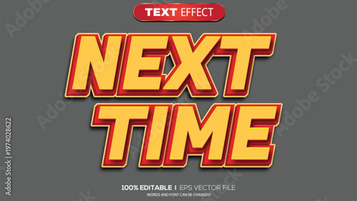 3d text effect next time theme