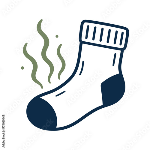 Stinky Smelly Dirty Sock Illustration