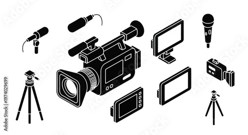Camera equipment for video production.