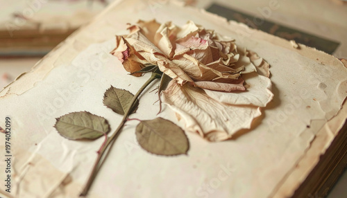 fleur de rose pressée