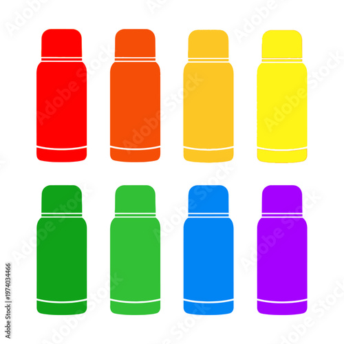 Colorful Thermos Bottles Collection - Vibrant Hydration Containers