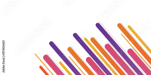 Colorful drop line background. Rounded corners. Technology and sport pattern