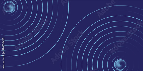 Background geometric shapes circle line blue. orbit gradient color. Galaxy and technology pattern