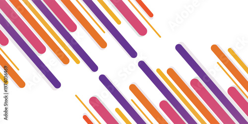 Colorful drop line background. Rounded corners. Technology and sport pattern