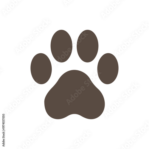 Cute Animal Footprint Silhouette A Symbol of Love for Dogs and Cats