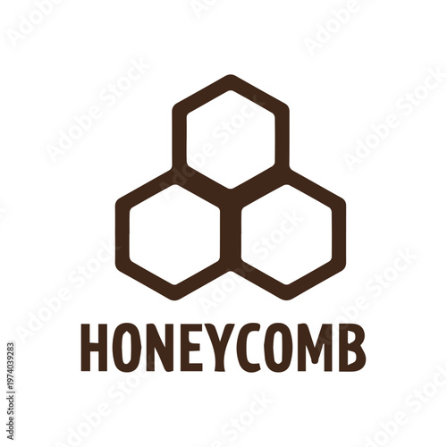 Modern Honeycomb Logo Design With Three Interconnected Hexagons