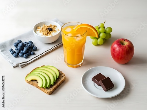 Vibrant and Healthy start of the Day with a Variety of Nutritious Foods