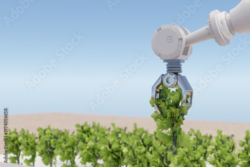 Robotics arm organic farm robot machine processing hand machinery factory green nature plant garden grow food warehouse natural rack glasshouse cos.