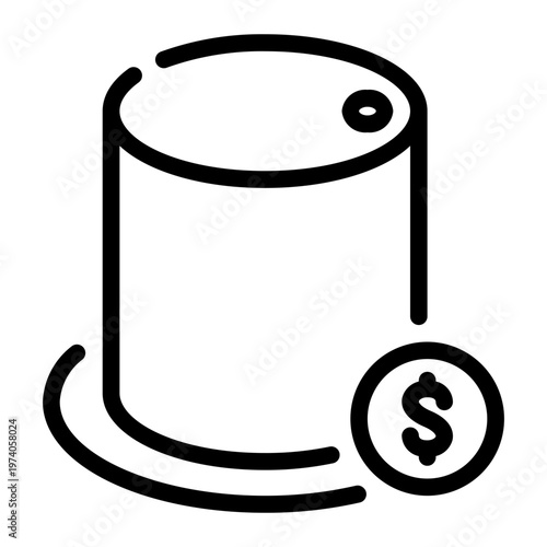 water tank line icon