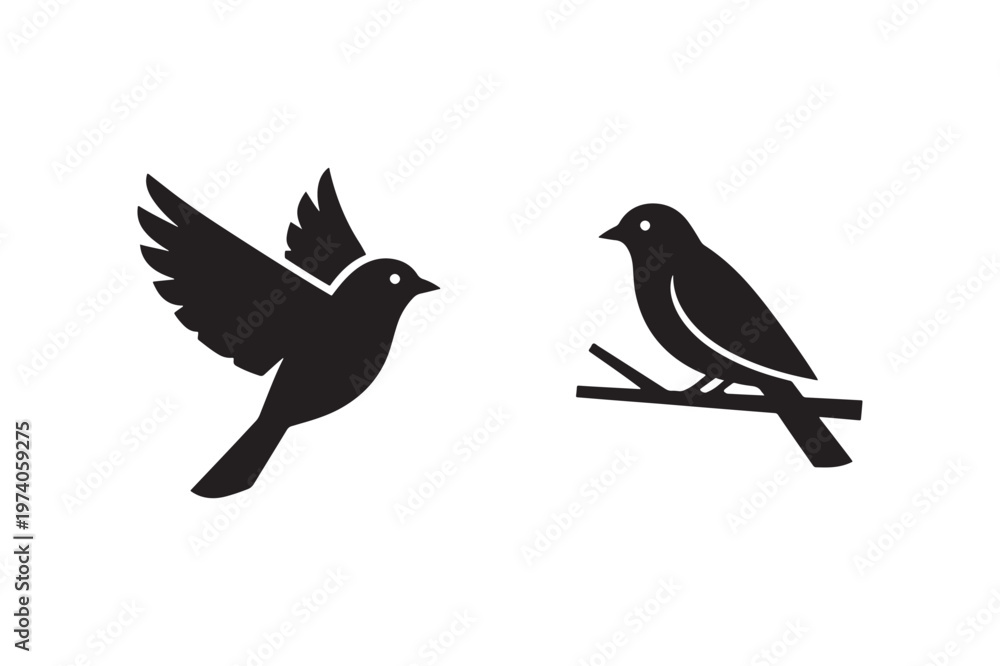Obraz premium Bird icon set