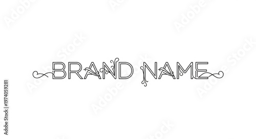 Elegant Brand Name Design with Scissors and Lightbulb Accents for Creative Businesses.