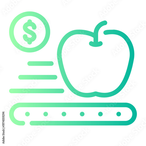 conveyor belt gradient icon