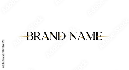Elegant brand name logo design with a sophisticated and minimalist aesthetic, perfect for luxury brands and high-end businesses seeking a timeless and memorable