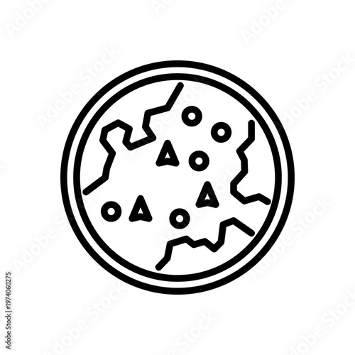 marine radar screen icon vector, line style icon