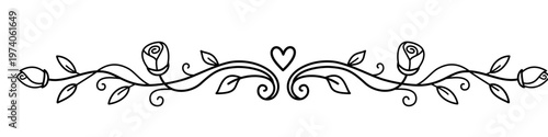 Floral Border Divider Vector
