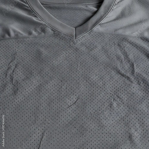 Textured Gray Jersey: Close-Up Detail