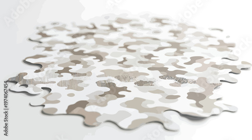 Jigsaw Puzzle Pieces on White Background