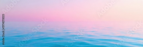 Minimal abstract pink and blue gradient calm ocean water landscape with a serene and relaxing vibe , water, zen