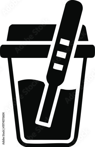 vector illustration of a urine test