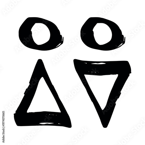 Hand drawn female and male gender identity sign Girls and boys Man and woman pictogram Lady and gentleman for restroom, toilet, washroom, lavatory, closet, WC, bathroom, door sticker