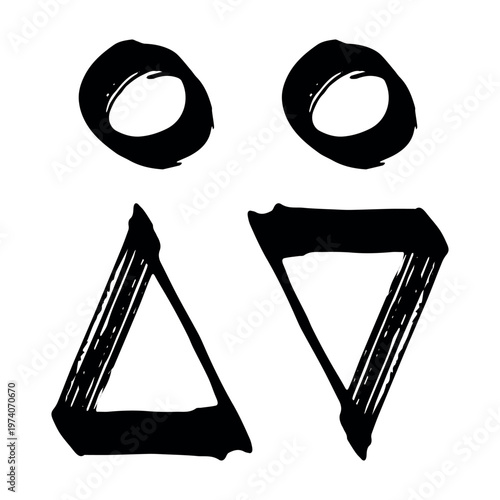 Hand drawn female and male gender identity sign Girls and boys Man and woman pictogram Lady and gentleman for restroom, toilet, washroom, lavatory, closet, WC, bathroom, door sticker