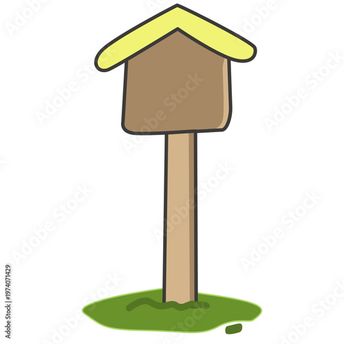 Wooden Signboard Illustration. Cartoon wooden signs.