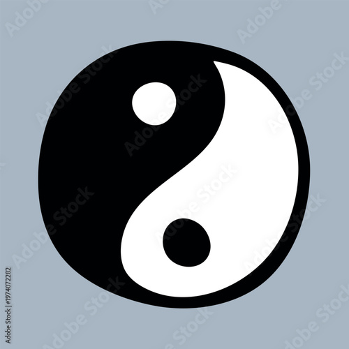 Hand drawn yin yang symbol Zen and Tao Harmony and balance Black and white yin and yang sign Taichi, Taoism, Buddhism, Japan, Chinese, Asian, yoga, meditation, karma, peace, dualism