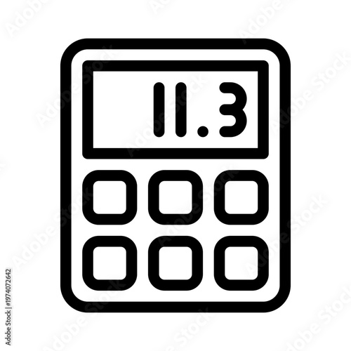 calculator line icon