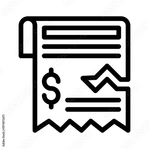 receipt line icon