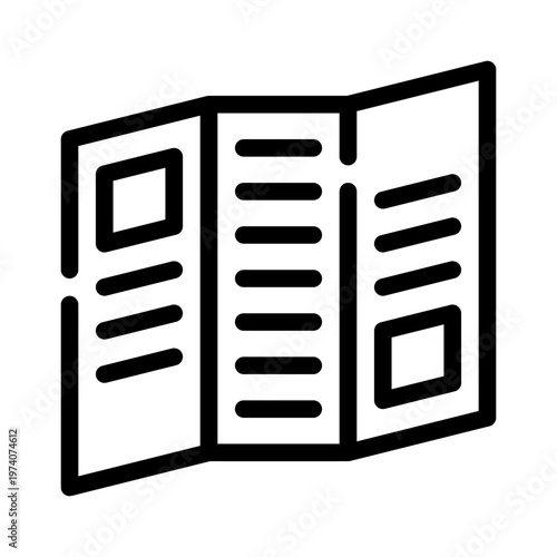brochure line icon