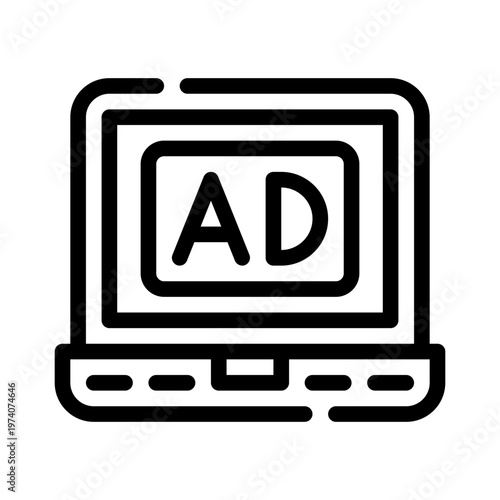 onlineadvertisement line icon