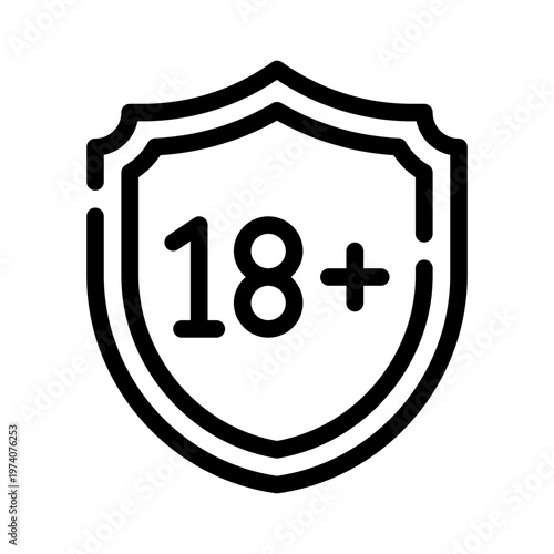 18shield line icon