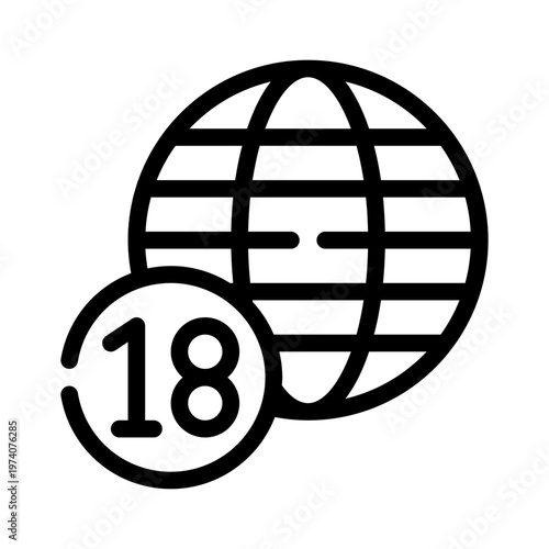 online18 line icon