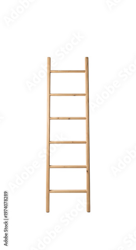 A wooden ladder with five rungs