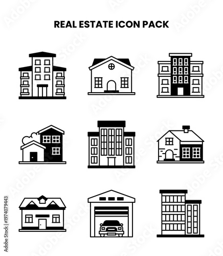Real Estate DuoTone Vector Icons Pack