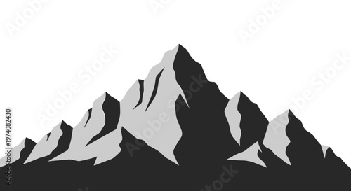 A minimalist mountain range design evokes ambition and challenges, suitable for business presentations, website backgrounds, and conveying a sense of 
