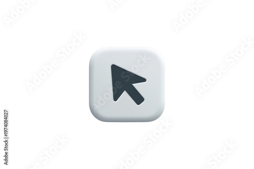 Free Download 3d cursor icon pointing direction, representing digital navigation, web interface element, and computer interactivity on transparent background - GFXLoad
