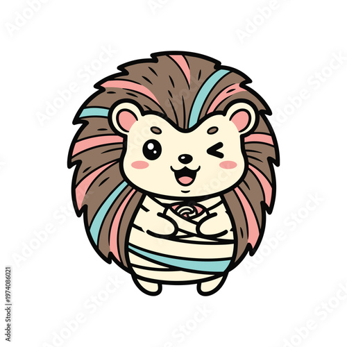 Hedgehog Cartoon Cute Character Business Branding