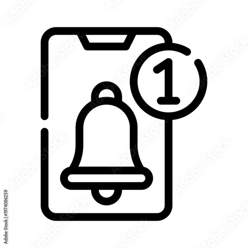 phonealert line icon